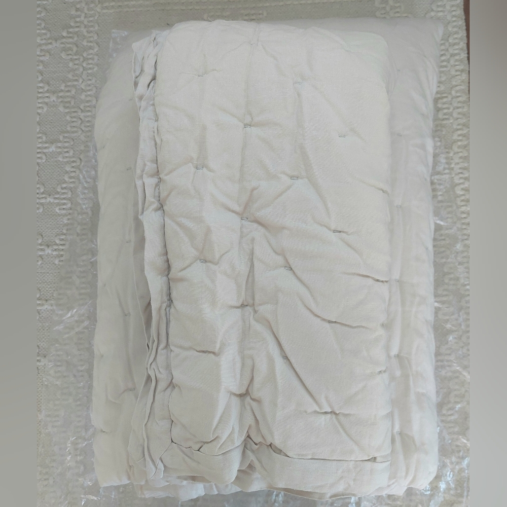 Quince Linen Sand Dream Quilt & 2 Sham Set ! Sz. King/ Cal King! (690) - Picture 7 of 15